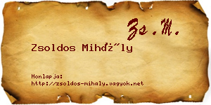 Zsoldos Mihály névjegykártya