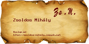Zsoldos Mihály névjegykártya