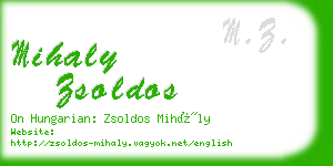 mihaly zsoldos business card